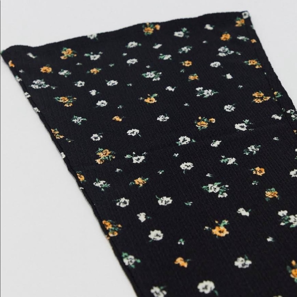 TopShop floral print bell bottoms pants